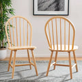 Set of 2 SAFAVIEH Delcie Oval Back Spindle Dining Chairs - Dimensions: 17.9" x 19.7" x 37"