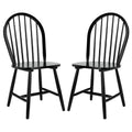 Set of 2 SAFAVIEH Delcie Oval Back Spindle Dining Chairs - Dimensions: 17.9" x 19.7" x 37"