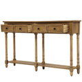 Farmhouse Style Entryway Console Table with Dual Storage Drawers
