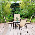 Costway Set of 4 Patio Chairs with Armrests for Garden and Deck - View Details