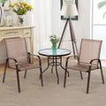 Costway Set of 4 Patio Chairs with Armrests for Garden and Deck - View Details
