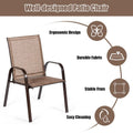 Costway Set of 4 Patio Chairs with Armrests for Garden and Deck - View Details