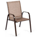 Costway Set of 4 Patio Chairs with Armrests for Garden and Deck - View Details