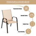 Costway Set of 4 Patio Chairs with Armrests for Garden and Deck - View Details