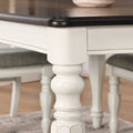 Roundhill Furniture Belleza French Country Dining Table in Antique White and Weathered Oak