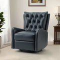 Jordano Mid-Century Leather Recliner with Metal Base by HULALA HOME