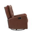 Jordano Mid-Century Leather Recliner with Metal Base by HULALA HOME