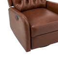 Jordano Mid-Century Leather Recliner with Metal Base by HULALA HOME