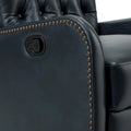 Jordano Mid-Century Leather Recliner with Metal Base by HULALA HOME