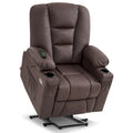 MCombo Compact Power Lift Recliner Chair with Massage and Heat for Seniors, Faux Leather Model 7569