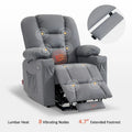 MCombo Compact Power Lift Recliner Chair with Massage and Heat for Seniors, Faux Leather Model 7569
