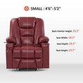 MCombo Compact Power Lift Recliner Chair with Massage and Heat for Seniors, Faux Leather Model 7569