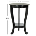 SAFAVIEH Carlotta Grey Pedestal Side Table - Dimensions: 18.1" W x 18.1" D x 26" H