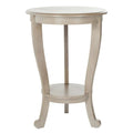 SAFAVIEH Carlotta Grey Pedestal Side Table - Dimensions: 18.1" W x 18.1" D x 26" H