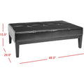 SAFAVIEH Tonja Brown Bicast Leather Rectangular Ottoman