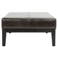 SAFAVIEH Tonja Brown Bicast Leather Rectangular Ottoman