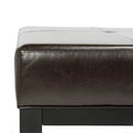 SAFAVIEH Tonja Brown Bicast Leather Rectangular Ottoman