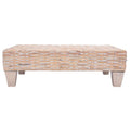 SAFAVIEH Caron Natural Wicker Bench - Washed Finish - Dimensions: 41"W x 28"D x 12"H