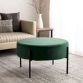 SAFAVIEH Shianne Round Velvet Cocktail Ottoman Table