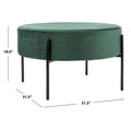 SAFAVIEH Shianne Round Velvet Cocktail Ottoman Table
