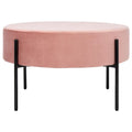 SAFAVIEH Shianne Round Velvet Cocktail Ottoman Table