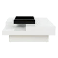 SAFAVIEH Phylis White and Black Coffee Table - Dimensions: 35.4" x 35.4" x 11.8"