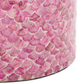 SAFAVIEH Rilla Dark Pink Round Accent Table - Dimensions: 13.8" W x 13.8" L x 19.7" H