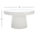 SAFAVIEH Berenice Round Coffee Table - Paper Mache - Dimensions: 31.6" W x 31.6" L x 17.8" H