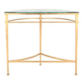 SAFAVIEH Couture Zelda Antique Gold Glass Console Table - Dimensions: 36" W x 15" D x 31" H