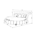 Sofacraft White Faux Leather Venetian Round King Bed