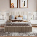 Upholstered Platform Bed with Lift-Up Storage - Full/Queen Size
