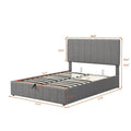 Upholstered Platform Bed with Lift-Up Storage - Full/Queen Size
