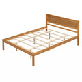 Queen Platform Bed Frame with Headboard and Wooden Slat Support
