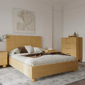 Modrest Winters Contemporary Natural Oak Bed
