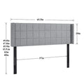 Javlergo Adjustable Upholstered Wingback Headboard for Queen/King Size Beds with Double Nailhead Trim