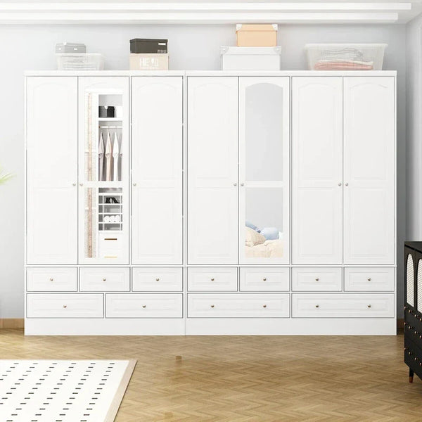 78.7H Combo Twin Wardrobe Set: Stylish and Functional Armoires for Your Closet