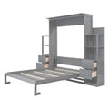 Murphy Bed with Storage Shelves Drawers and Foldable Cabinet Design