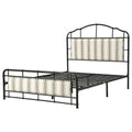 HULALA HOME Eufemia Industrial 62-Inch High Headboard Metal Platform Bed Frame