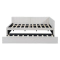 Merax Upholstered Full-Size Daybed with Trundle Feature