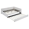 Merax Upholstered Full-Size Daybed with Trundle Feature