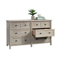 Wood Dresser with 6 Drawers Storage Cabinet with Thick Top