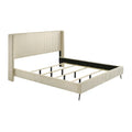 Roundhill Furniture Mavela King Size Panel Bed with Wide Wale Corduroy Upholstery