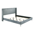 Roundhill Furniture Mavela King Size Panel Bed with Wide Wale Corduroy Upholstery