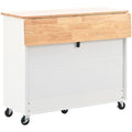 Merax Spacious Kitchen Island Cart with Adjustable Shelf and Dual Drawers