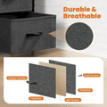 4-Drawer Fabric Dresser for Bedroom - Tall Storage Organizer for Clothing, Closet, Kids' Room, and Cabinet