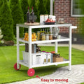 Portable Kitchen Island Grill Cart for Patios