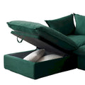 Modern L-Shaped Sectional Sofa with Chaise Ottoman - Deep and Comfortable Modular Design