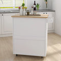 Adjustable Shelf Rolling Kitchen Island Trolley Cart