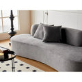 90.2-Inch Curved Velvet Half Moon Sofa for Living Room