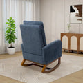 Ergonomic High Back Rocking Chair with Adjustable Footrest